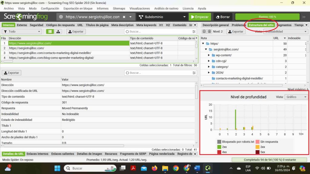 Consultor SEO Medellín análisis estructura de sitio