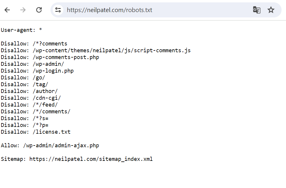 posicionamiento archivo robots.txt