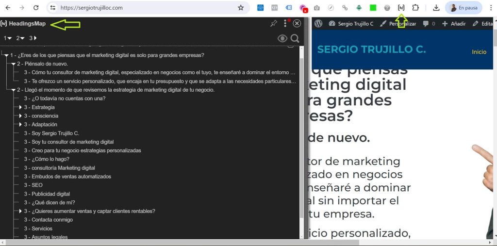 Consultor SEO Medellín_ verificación jerarquia de títulos